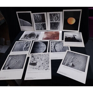 13 Rare Vintage Moon Space Photos NASA Prints Ranger IX Surveyor 1 Voyager 2